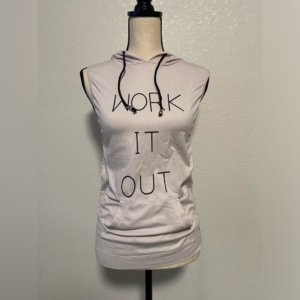 Solo Sport Cream Hoodie Tank Top